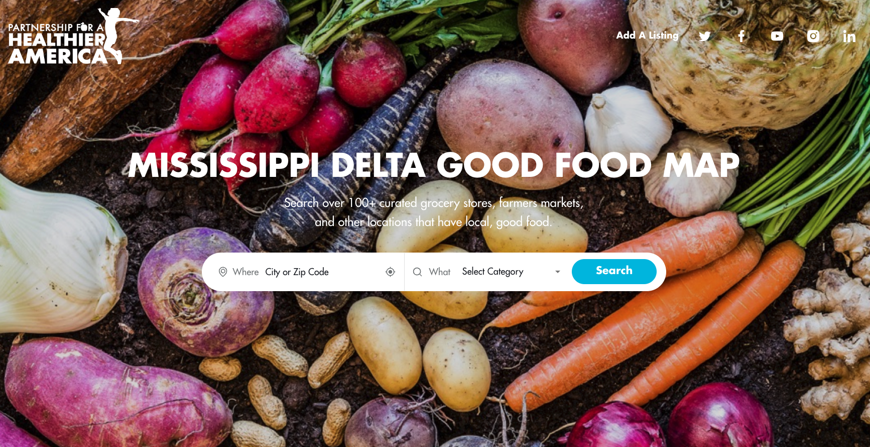 Mississippi Delta Food Map Screenshot